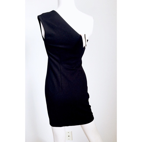 NWT BAILEY 44 Black One Shoulder Dress - Picture 3 of 6